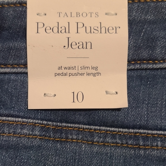 NWT Talbots size 10 blue pedal pusher jeans - Picture 5 of 6